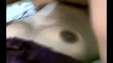 Indian house wife playing with husband’s friend while he records