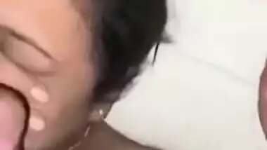 Shy chubby Desi girl gives a nice blowjob to her best friend MMS