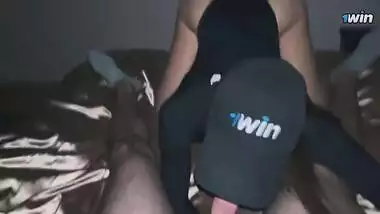 1WIN hot tatted chick came to my house to play online poker but we fucked