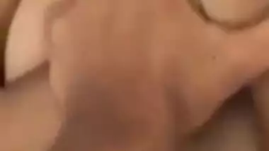 Cute GF Fucked by BF with Moans Hairy Pussy is Pounded as She Tries to Cover Her Face