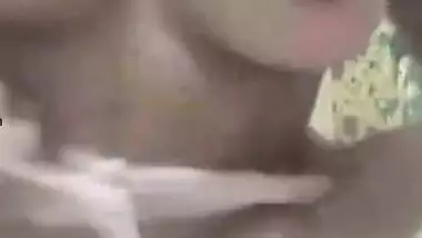 Today Exclusive- Cute Desi Girl Showing Her Boobs To Lover On Video Call