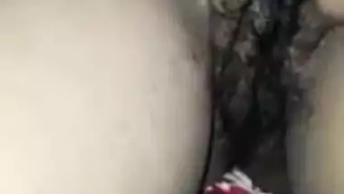 Desi hot wife dark hair pussy playing and recording by hubby