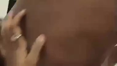 Newly married wife boob sucking by horny husband