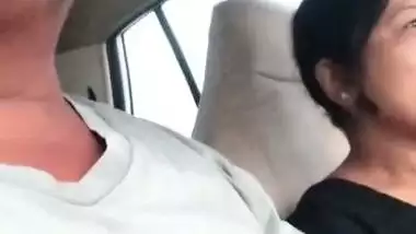 Cute Assamese wife blowjob to husband in running car
