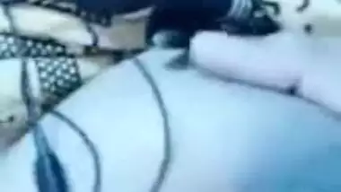 Slut exposes natural tits with dark nipples for XXX online Desi lover