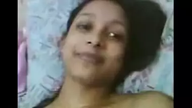 Horny Teen Girlfriend Records Self On Mobile For Lover