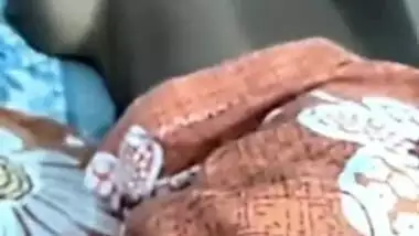 Desi MILF with big XXX tits is fingered by cameraman leaking the video