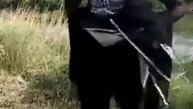 Guy doesn't want to walk with Desi girlfriend but see her XXX boobies