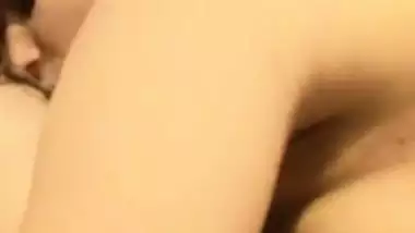 Lady gives an Indian blowjob to her lover in bed