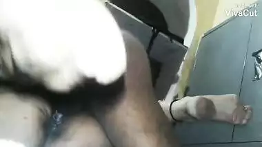 Desi horny Indian wife has sex with young college boy with condom