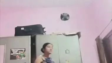 Sister changing dress caught on camera by brother