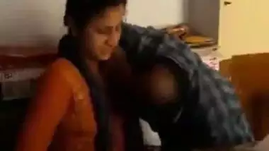 Indian teacher sucking students boobs in class