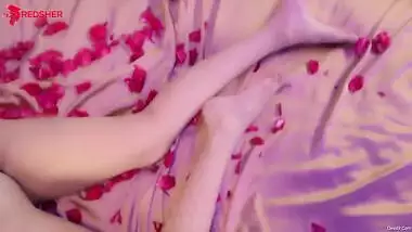 Beautiful Desi girl and rose petals make the porn clip so romantic