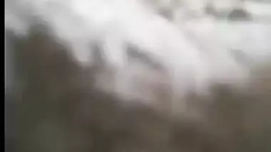 Creep climbs the wall to film the Indian neighbor taking a bath