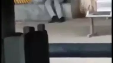 Marvelous aunty sucking dick outdoor at station caught on XXX Desi mms