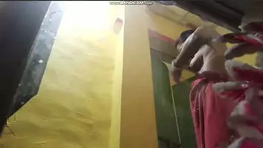 Village mom dress change caught by horny son