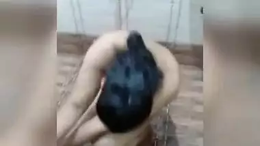 Desi hot XXX babe enjoys MMS footage but still feels shy in shower