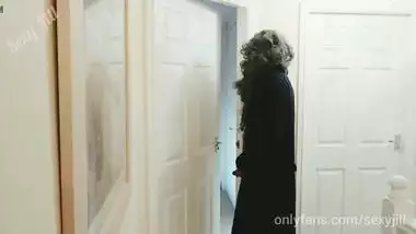 Creepy grandpa spying on young girl masturbating in her bedroom - voyeur spy hidden Sexy Jill