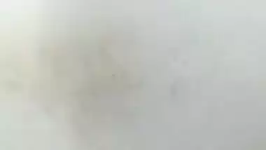 Cute Indian girl bathing