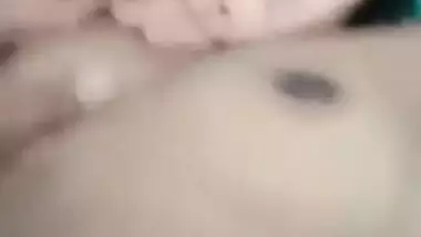 Desi takes clothes off for man who fingers her hairy XXX opening