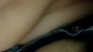 Jaipur bhabi teasing hubby’s cock with tongue, hubby holding her cute boobies