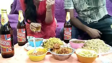 Friend invites the Desi girl to drink some beer and drills XXX cave