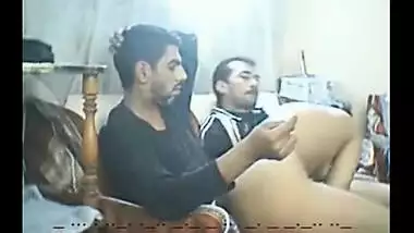 Young call girl enjoys a hardcore threesome with her clients