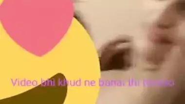 Teen Indian lies in bed and films anonymous guy who licks her nipples