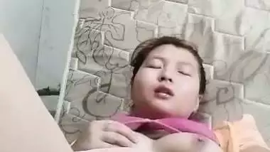 Nepali girl masturbating using big cucumber
