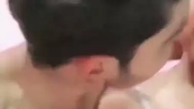 BF kisses Indian nude girl and presses her boobs