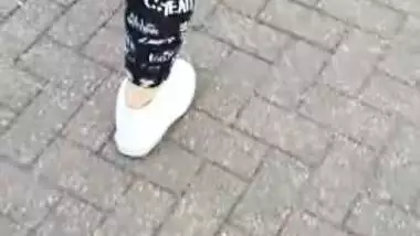 Step son fucking step mom in leggings in the car park of McDonald's