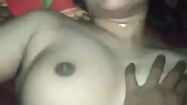Horny lover plays with his Nude Indian GF’s boobs and pussy