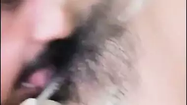 Licking chut of friends wife