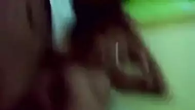 Desi whore holds XXX cock in hand and gives a sex handjob to man