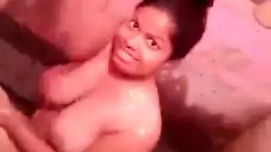 After sex chubby Desi cutie washes XXX body while neighbor spies on her