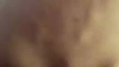 Girl in the reverse cowgirl position in the Tamil sex video