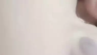 Cute smiling face girl naked on video call to lover