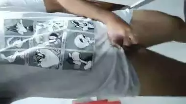 Indian college guy exposing big dick