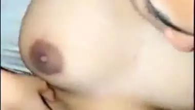 Indian cum on boobs video