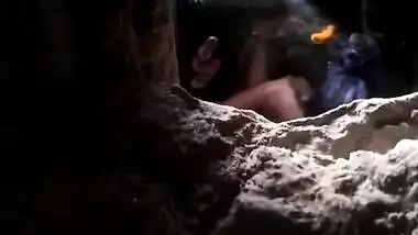 Boy spies through XXX hole on Desi neighbor who washes body after sex