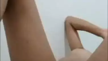 Horny girlfriend spreading legs and pussy show to lover