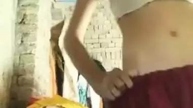 Indian aunty thinks it's a good day to put on clothes on the camera