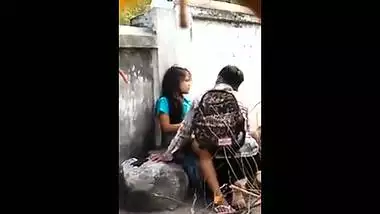 Nice-looking legal age teenager hotty enjoys outdoor sex with her lover