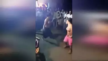 Desi local slut girls open naughty dancing front of local beer shop