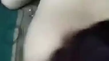 White desi XXX girl have a threesome sex with her husband and his friend MMS