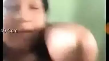 Desi babe exposes XXX boobs on phone camera for a rich online friend