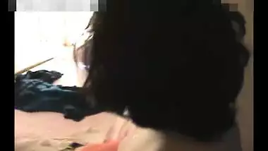 Desi babe feels shy in front of sex partner but exposes XXX hairy pussy