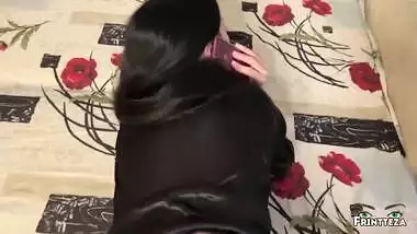 The lover fucks me in the Anal while I'm talking to my husband on the phone.