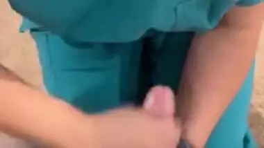 Las Vegas sperm bank nurse does anything to get the sample. Talks me through it and fucks at the end