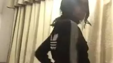 Desi teen knows that viewers love her XXX striptease show in bedroom